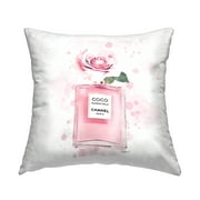 Stupell Industries Flower Perfume Fashion Glam Design Pink,18 x 7 x 18 Decorative Pillows