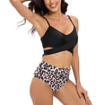 thumbnail image 5 of Valcatch Women Bikini Swimsuit Front Cross Lace Up Two Piece Tankini Bathing Suits, 5 of 8