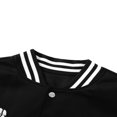 thumbnail image 4 of Men‘s Oversized Letter Graphic Print Baseball Jacket Lightweight Patchwork Coat Bomber Varsity Casual Jacket Green L, 4 of 8