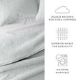 thumbnail image 4 of Noble Linens 3 Piece Light Gray Floral Stitch Quilt Set, King / CalKing, 4 of 7