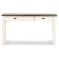 thumbnail image 3 of Table Console Cayla en Chêne Foncé et Blanc, 3 of 9