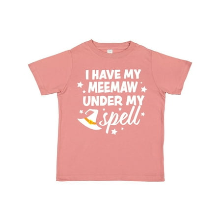 

Inktastic I Have My Meemaw Under My Spell with Cute Witch Hat Gift Toddler Boy or Toddler Girl T-Shirt