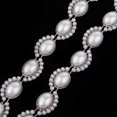 thumbnail image 3 of AMLESO 1 Yard Crystal Rhinestone Close Chain White Imitation Pearls Chain ming, 3 of 8