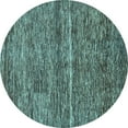 thumbnail image 1 of Ahgly Company Indoor Round Abstract Light Blue Modern Area Rugs, 6' Round, 1 of 4