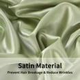 thumbnail image 3 of Lorviah 2 Pack Satin Pillowcases - Ultra Soft Cooling 20"x36" Pillow Cases for Hair & Skin, Hypoallergenic - Envelope Closure - King Size - Sage Green, 3 of 5