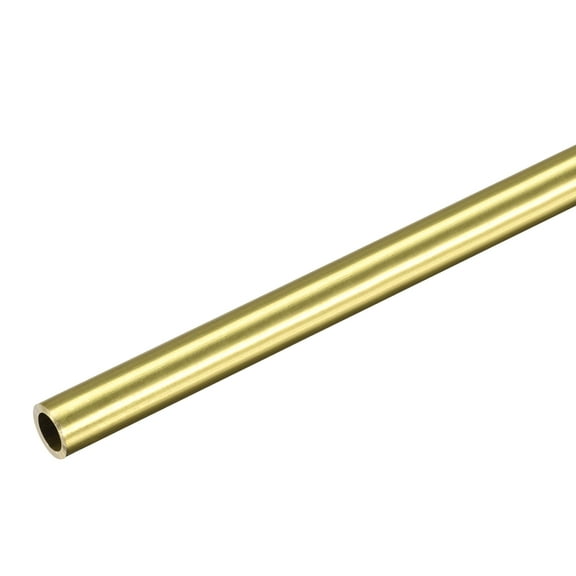 Uxcell 8mm x 1.5mm x 400mm Seamless Straight Brass Tube for Industry DIY Projects