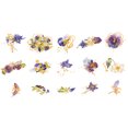 thumbnail image 1 of CAROOTU 30 PCS Aquarelle Scrapbooking Autocollant Pack Simulation Fleurs Plante Transparent Décalque Collection, 1 of 6