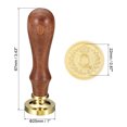 thumbnail image 2 of Uxcell Alphabet Q Wax Seal Stamp Initial Letter Sealing Wax Stamp Retro Removable Brass Head Wooden Handle, Style 4, 2 of 6
