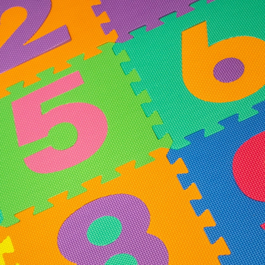 10Piece Foam Floor Number Puzzle Mat for Kids, Multicolor Walmart