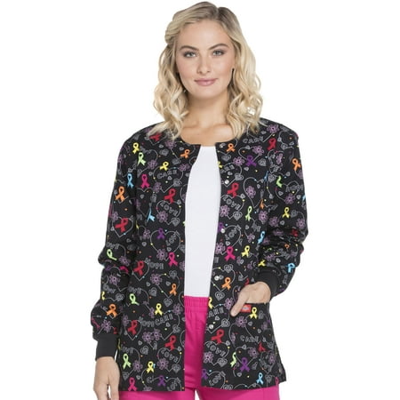 

Dickies EDS Scrubs Jacket for Women Warm Up Snap Front DK301