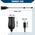 thumbnail image 5 of Unique Bargains 9V 304cm Cigarette Lighter Adapter USB Type C Cigarette Lighter Converter Cable for Car RV Black, 5 of 6