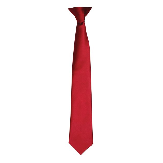 Premier Couleurs Cravate à Pince en Satin pour Hommes