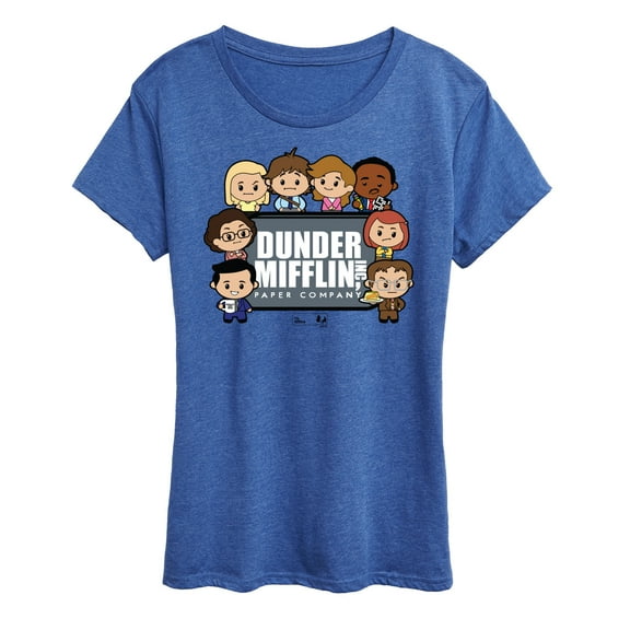 The Office - Dunder Mifflin Cute Characters - Women's Short Sleeve Graphic T-Shirt