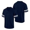 thumbnail image 5 of longantii Football Jerseys For Women Unisex Athletic T-Shirts Oversized Short Sleeve V Neck Y2k Streetwear Solid Color Loose Practice Sports Uniforms Outfits Navy S, 5 of 7