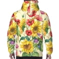 thumbnail image 7 of Sikiie Sunflower Cornflower Poppy Men's Hoodie, Essentials Hoodie, Sweatshirt, Pullover Hooded Sweatshirt for Men-4X-Large, 7 of 7