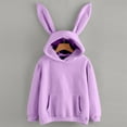 thumbnail image 2 of Clothes for Women Women's Solid Sweatshirt Women's Fashionable Long Sleeve Hooded Sweatshirt With Ear Details, 2 of 5