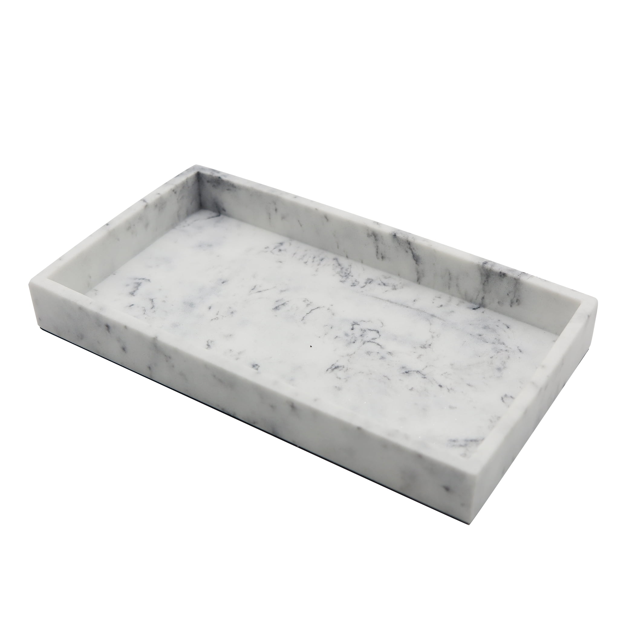 Better Homes & Gardens Faux Marble Vanity Tray, White
