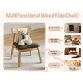 thumbnail image 5 of Guyou Solid Wooden Toddler Chair Ages 1-6, Boys Girls Kids Preschool Chair, Comfy Upholstered Kid Reading Chair, Shepra Kids Desk Chair for Playroom Kindergarten Preschool Bedroom, Green, 5 of 12