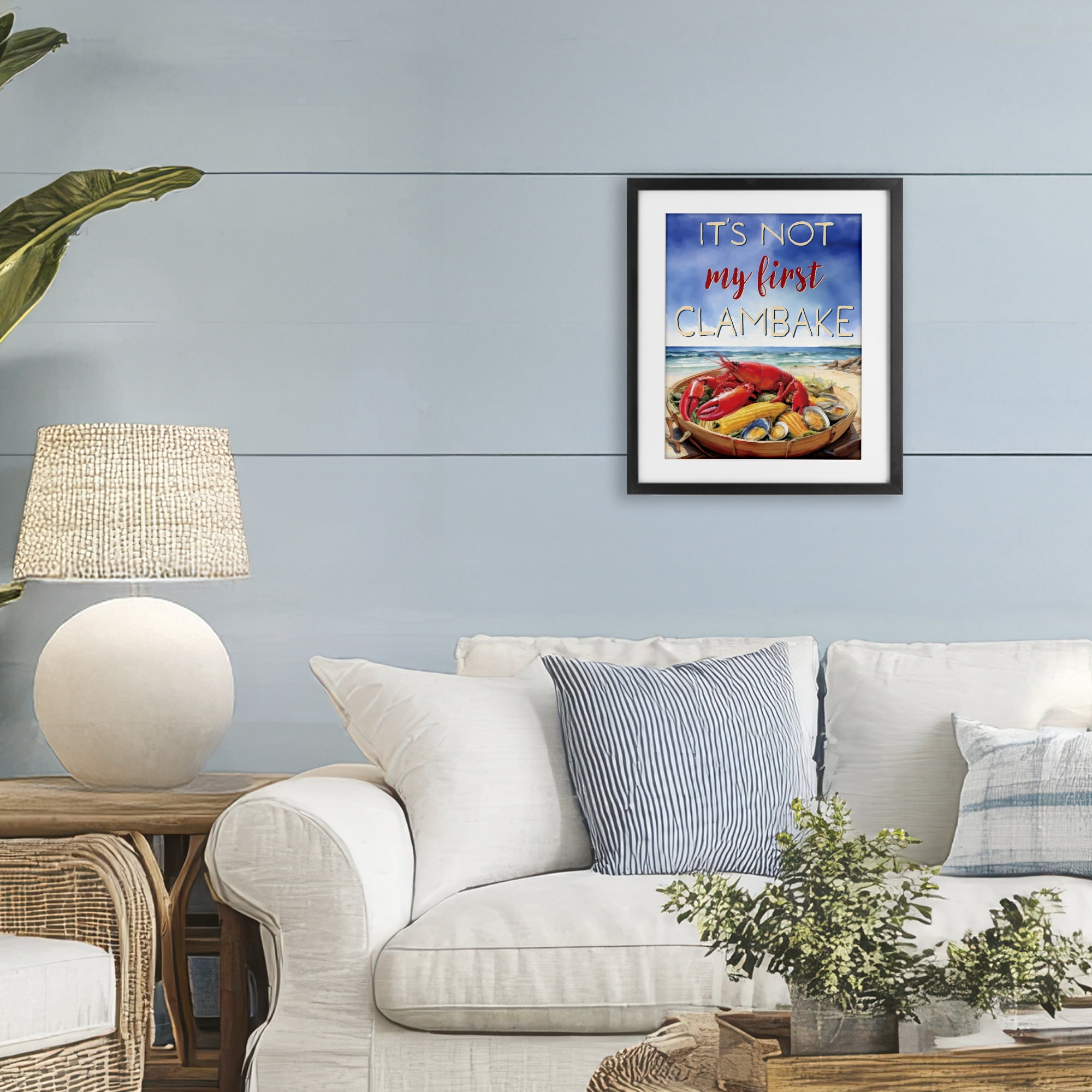 Stupell Industries Not My First Clambake Black Framed Print Under Glass, design by Grotto Studios