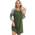 thumbnail image 2 of Nightgowns for Women: Syphoria Loose Casual Womens Nightgown Half Sleeve Crew Neck Loungewear, 2 of 5