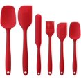 thumbnail image 1 of Silicone Spatula Set 6 piece sets of baking tools Stainless Steel Core scratch free heat resistant silicone scraper shovel for Cooking, Baking and Mixing (Red 6), 1 of 5
