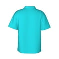 thumbnail image 3 of Fotbe Aqua Hawaiian Shirt For Men Unisex Summer Beach Casual Short Sleeve Cotton Linen Button Down Shirts-Large, 3 of 9