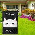 thumbnail image 3 of Wukai Cat Meow Print Garden Flag 12.5x18 Inch Double Sided Sun-resistant Rain-resistant, Wrinkle-resistant Colorfast(Only Flag), 3 of 7