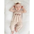 thumbnail image 2 of BemeyourBBs Toddler Baby Girl Football Outfit Cute Infant Girls Summer Clothes Embroidery Sleeveless Smocked Camisole Tank Top Wide Leg Pants Set, 2 of 9