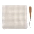 thumbnail image 2 of Abbracc Blank Canvas Mesh &Wooden Bent Latch Hook for DIY Rug Cushion Mat Making 50x50cm, 2 of 9