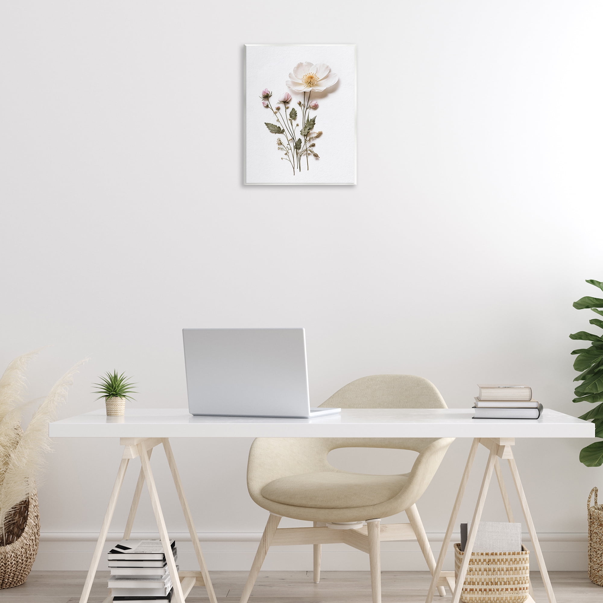 Simple Pressed Flowers Wall Plaque Art, design by Lettered and Lined
