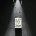 thumbnail image 4 of TEAMER Stainless Steel Tarot Cards Necklace Vintage Tarot Jewelry Good Luck Amulet Pendants for Women, 4 of 5