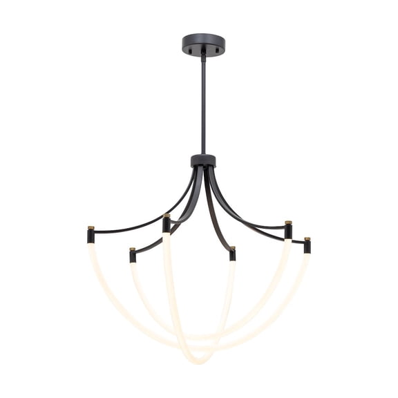 Artcraft Lighting Cascata Collection 3Light Chandelier Black and Brushed Brass