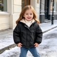 thumbnail image 2 of OGLCCG Girls Winter Coat Fleece Lined Hooded Puffer Jacket with Pockets Warm Full Zip Thick Parka Coats,Size 1-7, 2 of 8