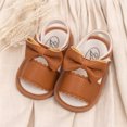 thumbnail image 6 of Meckior Baby Girls Sandals Rubber Sole Infant Summer Bow-Knot Shoes for First Walker 0-18 Months, 6 of 7