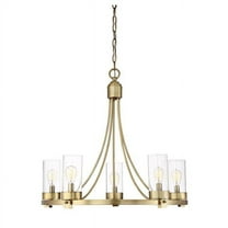 Meridian M10018NB 5-Light Chandelier in Natural Brass