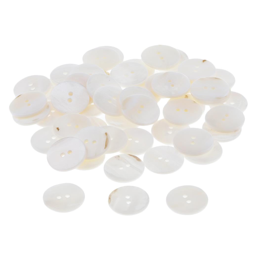 Yunhgft Pack of 50 shimmering mother of pearl, mother of pearl buttons craft buttons for White