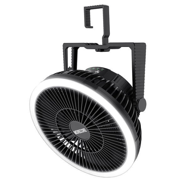 Ventilador de camping con linterna LED Morecore de 8 pulgadas y 10000 mAh