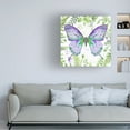 thumbnail image 2 of Canvas Wall Art - Jean Plout 'Botanical Butterfly Beauty 4' Wall Art for Living Room, Bedroom, or Office Décor by Trademark Fine Art - 18 x 18 Inches, 2 of 4