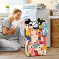 thumbnail image 5 of Yayeee Freestanding Laundry Hamper with Handle Collapsible Large Storage Basket for Clothes, Art Geometric, 5 of 7