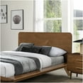 thumbnail image 4 of Walnut King Bed Frame: Solid Wood Platform, Mid-Century Modern Style, Mattress Ready, 75.5"W x 85"D, Bedroom Furniture, 4 of 6