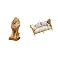 thumbnail image 1 of Escultura De León, Estatua Coleccionable, Adorno De Mesa, Figura Artística Decorativa Para Oficina, Hogar, Estantería, Regalo De Cumpleaños, Casa De Muñecas, Sofá De Madera En Miniatura,, 1 of 8