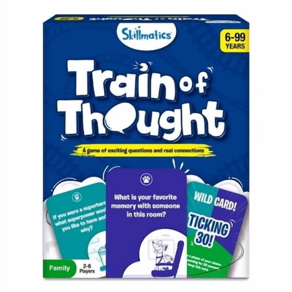 Skillmatics Card Game - Train of Thought, Fun for Family Game Night, Educational Toys, Travel Games for Kids, Teens and Adults, Gifts for Boys and Girls Ages 6, 7, 8, 9 and Up