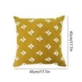 thumbnail image 2 of PureCasa Leaf Grass Pattern Cotton Throw Pillows for Bed Sofa Couch, Velvet Decorative Throw Pillows Household Square Cushion for Indoor Outdoor, Modern Style Home Decor, 18"x18", 1PC, Yellow, 2 of 7