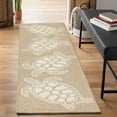 thumbnail image 4 of Liora Manne Capri Indoor Outdoor Area Rug Neutral Tan Turtles Weather Resistant, 4 of 5