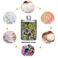 thumbnail image 6 of Yayeee 2 Pack Qtip Holder Bathroom Cotton Swab Canister with Lid Clear Dispenser Set, Beige Flower Pattern, 6 of 6