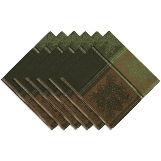 Design Imports CAMZ12051 20 x 20 in. DII Pinecone Napkin Set - 6 Piece