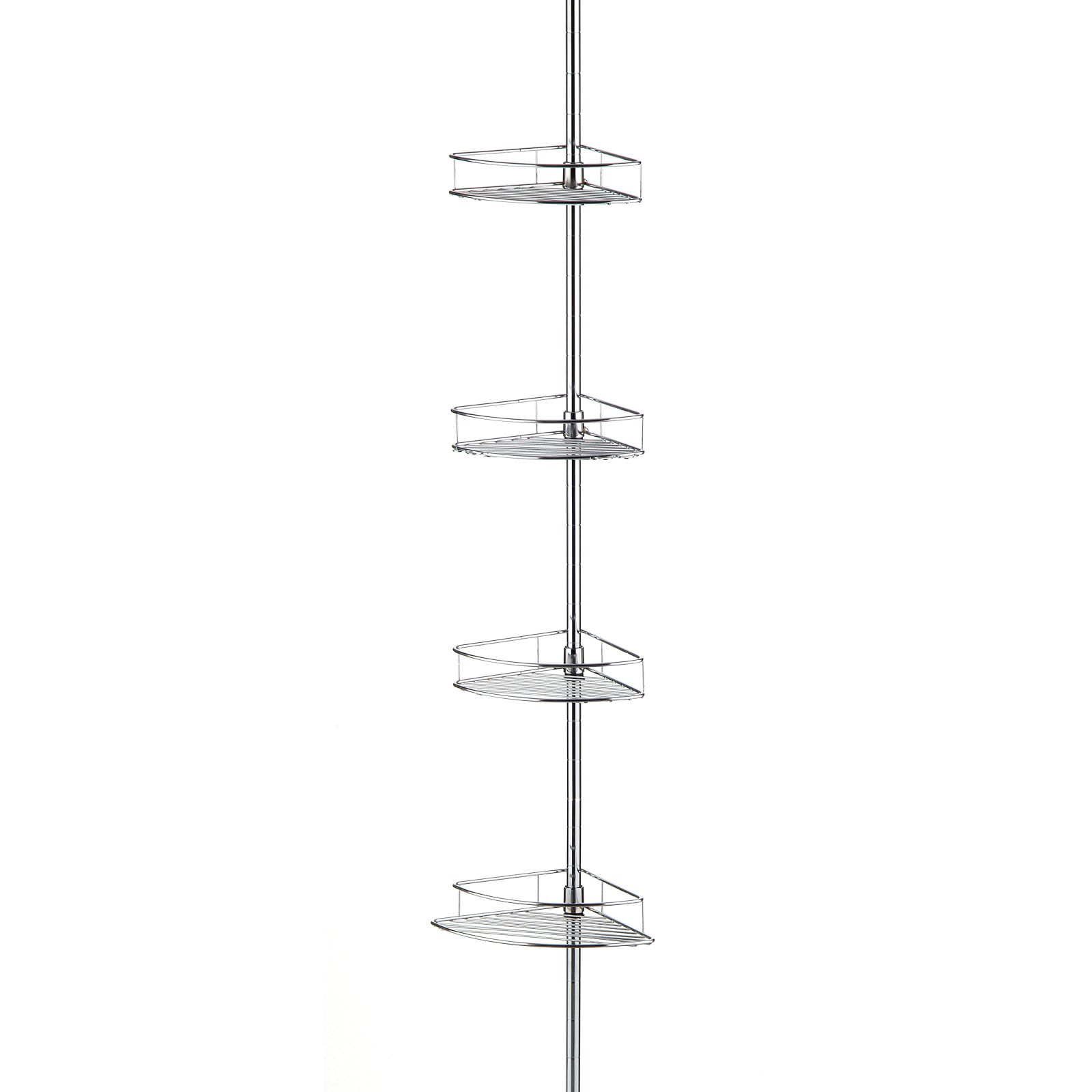 Chrome Taymor Corner Shower Basket Tower with Tension Pole