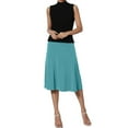 thumbnail image 5 of GEWSEY Women's Flowy Maxi Skirt Summer Pleated High Waisted Casual Long Skirts with Pockets (Sky Blue, L), 5 of 5