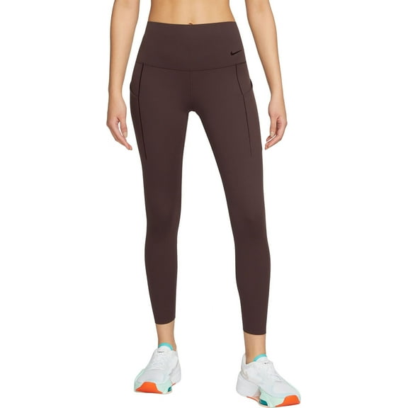 Nike Women's Universa Medium-Support High-Waisted 7/8 Leggings (Earth, M)