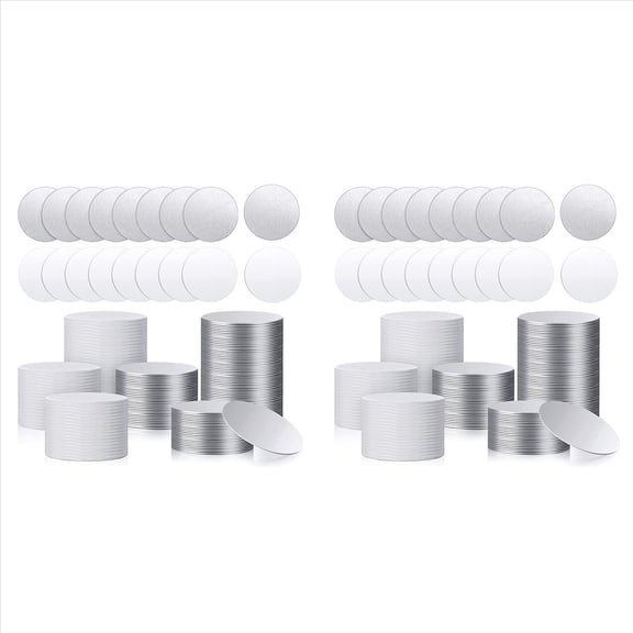 Rollbacks & More Sublimation Blank Aluminum Stickers Set Round Bezel Pendant Tray Sheet, Discs (200Pcs)